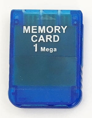 1MB PS1 Memory Card Blå